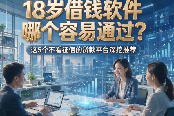 18岁借钱软件哪个容易通过?这5个不看征信的贷款平台深挖推荐!