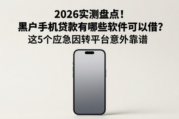2026实测盘点！黑户手机贷款有哪些软件可以借？这5个应急周转平台意外靠谱