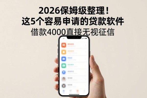 2026保姆级整理!这5个容易申请的贷款软件,借款4000直接无视征信