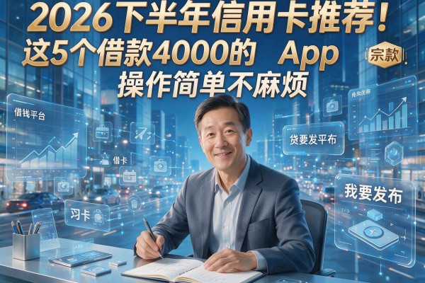 2026下半年信用卡推荐!这5个借款4000的App操作简单不麻烦