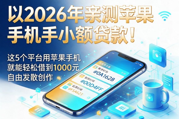2026年亲测苹果手机小额贷款！这5个平台用苹果手机就能轻松借到1000元