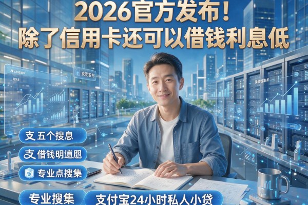 2026官方发布！除了信用卡还可以借钱利息低，专业搜集五个支付宝24小时私人小贷