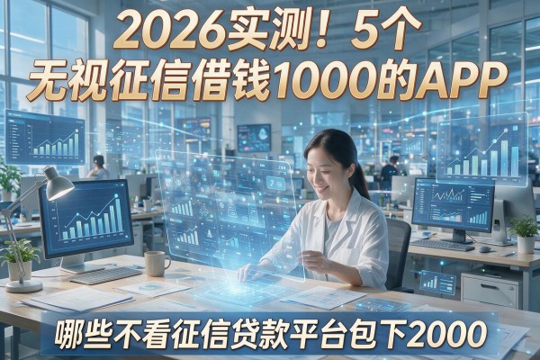 2026实测！5个无视征信借钱1000的APP，哪些不看征信贷款平台包下2000？