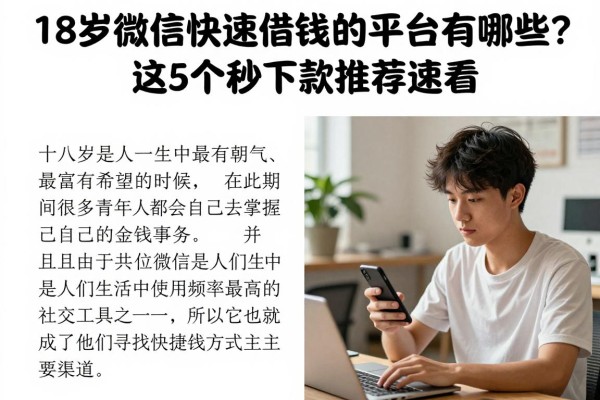 18岁微信快速借钱的平台有哪些？这5个秒下款推荐速看！