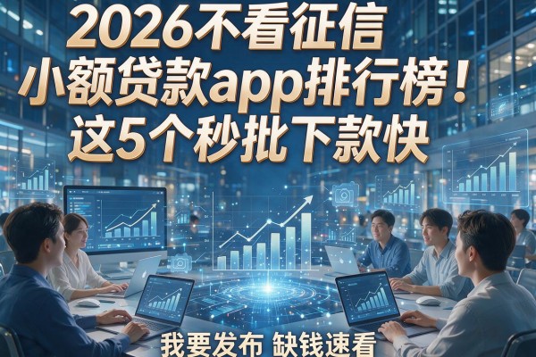 2026不看征信小额贷款app排行榜！这5个秒批下款快，缺钱速看