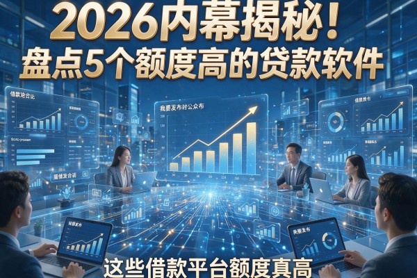 2026内幕揭秘！盘点5个额度高的贷款软件，这些借款平台额度真高！