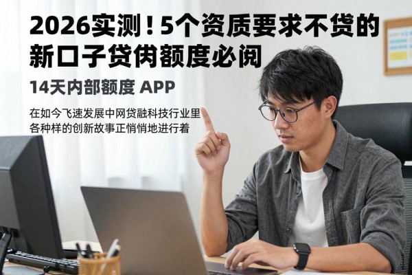 2026实测！5个资质要求不高的贷款新口子APP，14天内部额度必阅