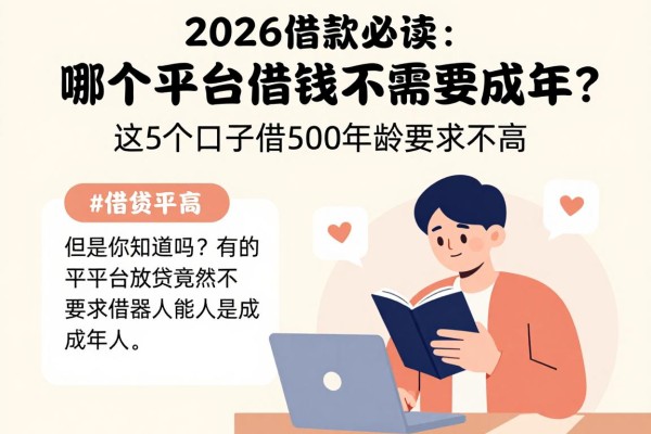 2026借款必读：哪个平台借钱不需要成年？这5个口子借500年龄要求不高