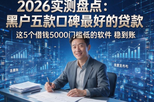 2026实测盘点:黑户五款口碑最好的贷款,这5个借钱5000门槛低的软件稳到账!