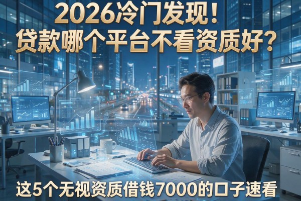 2026冷门发现!贷款哪个平台不看资质好?这5个无视资质借钱7000的口子速看
