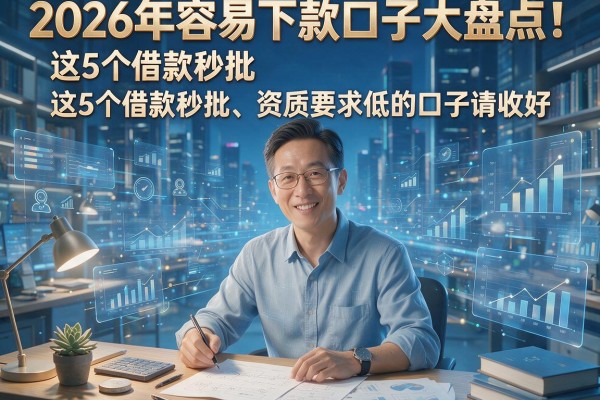 2026年容易下款口子大盘点!这5个借款秒批、资质要求低的口子请收好