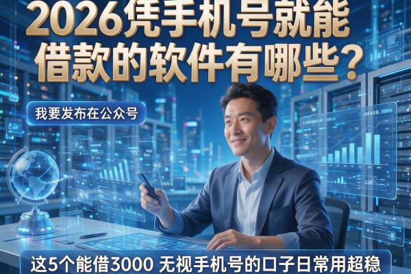 2026凭手机号就能借款的软件有哪些？这5个能借3000无视手机号的口子日常用超稳！
