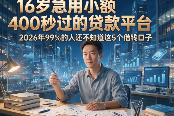 16岁急用小额400秒过的贷款平台,2026年99%的人还不知道这5个借钱口子!