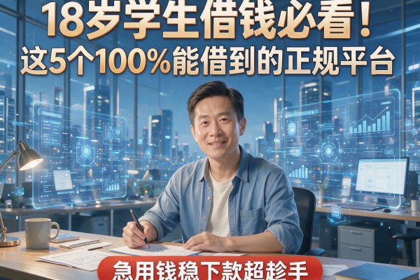 18岁学生借钱必看!这5个100%能借到的正规平台,急用钱稳下款超趁手