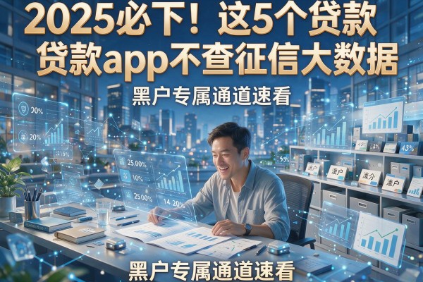 2025必下！这5个贷款app不查征信大数据，黑户专属通道速看