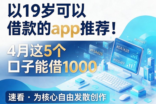 19岁可以借款的app推荐!4月这5个口子能借1000,速看