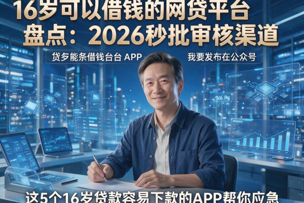 16岁可以借钱的网贷平台盘点:2026秒批审核渠道,这5个16岁贷款容易下款的APP帮你应急