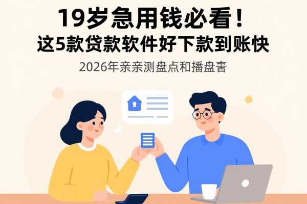 19岁急用钱必看!这5款贷款软件好下款到账快,2026年亲测盘点