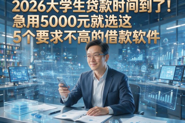 2026大学生贷款时间到了!急用5000元就选这5个要求不高的借款软件