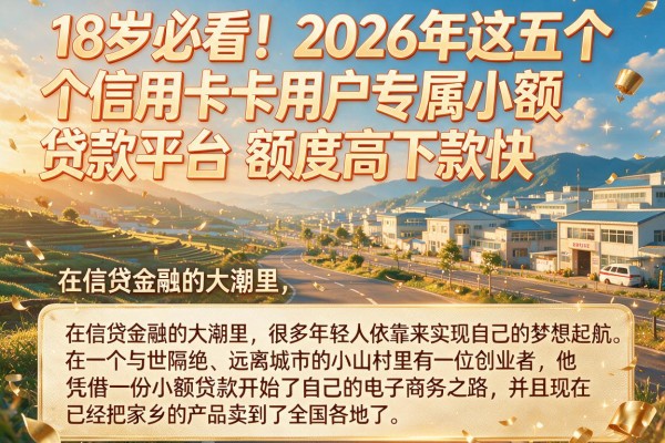 18岁必看!2026年这五个信用卡用户专属小额贷款平台,额度高下款快