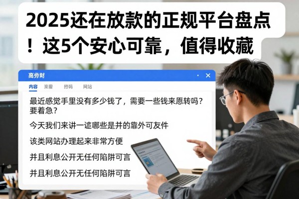 2025还在放款的正规平台盘点!这5个安心可靠,值得收藏