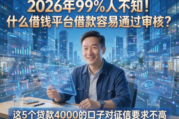 2026年99%人不知!什么借钱平台借款容易通过审核?这5个贷款4000的口子对征信要求不高