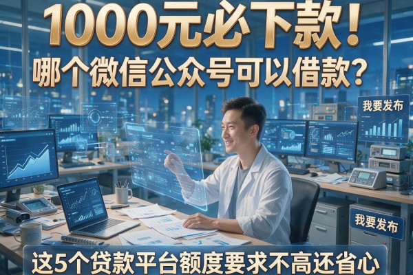 1000元必下款!哪个微信公众号可以借款?这5个贷款平台额度要求不高还省心
