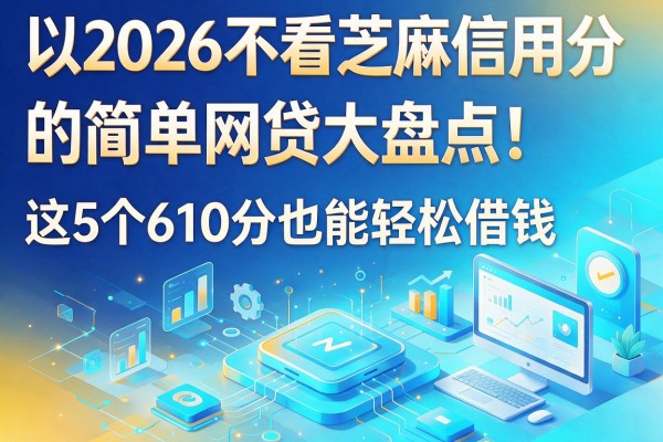 2026不看芝麻信用分的简单网贷大盘点!这5个610分也能轻松借钱
