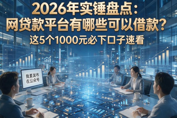 2026年实锤盘点：网贷款平台有哪些可以借款？这5个1000元必下口子速看