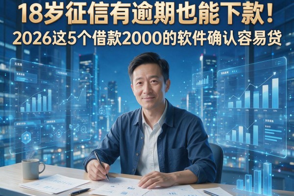 18岁征信有逾期也能下款!2026这5个借款2000的软件确认容易贷