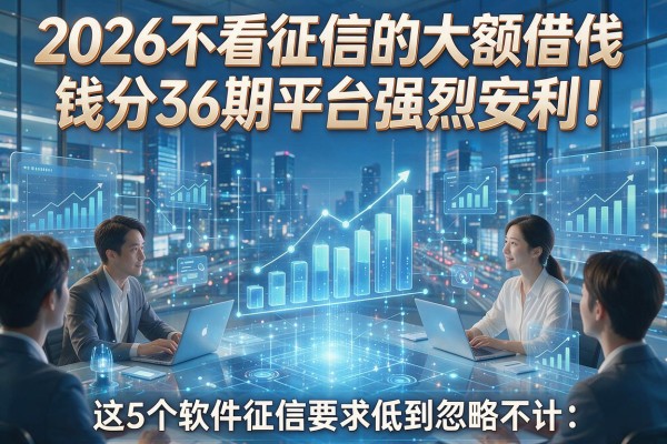 2026不看征信的大额借钱分36期平台强烈安利!这5个软件征信要求低到忽略不计