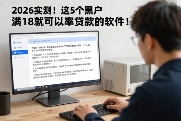 2026实测!这5个黑户满18就可以贷款的软件,圈内利率实料公开,100%能借到!