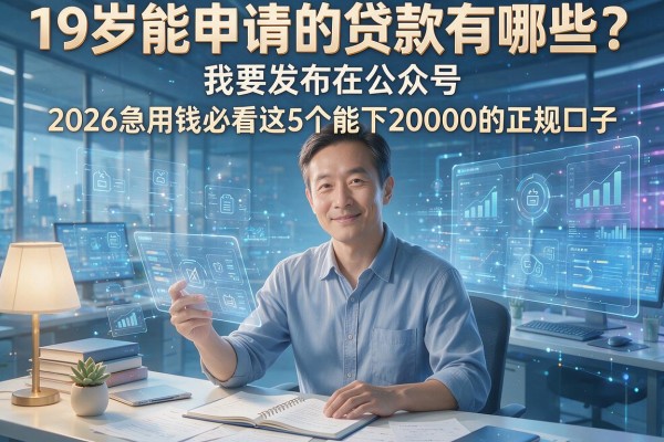 19岁能申请的贷款有哪些？2026急用钱必看这5个能下20000的正规口子
