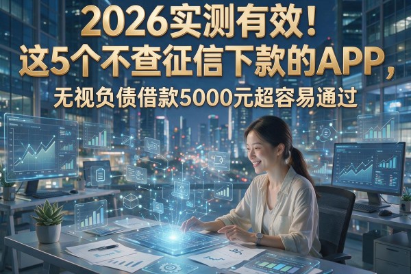 2026实测有效!这5个不查征信下款的APP,无视负债借款5000元超容易通过