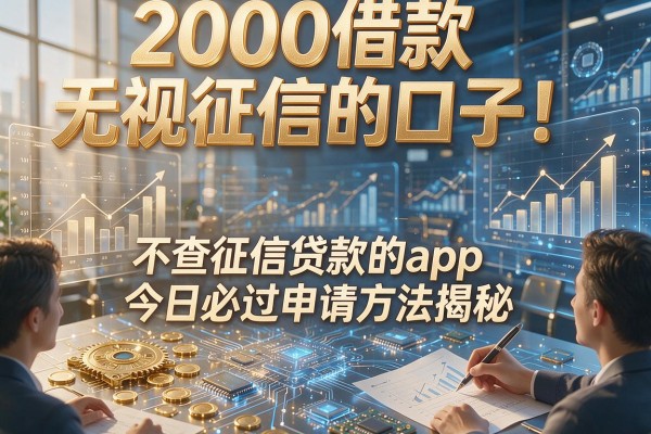 2000借款无视征信的口子！不查征信贷款的app今日必过申请方法揭秘