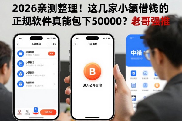 2026亲测整理！这几家小额借钱的正规软件真能包下50000？老哥强推！