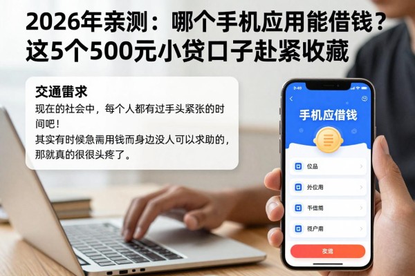 2026年亲测:哪个手机应用能借钱?这5个500元小贷口子赶紧收藏!