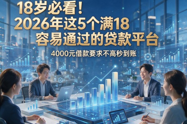 18岁必看!2026年这5个满18容易通过的贷款平台,4000元借款要求不高秒到账