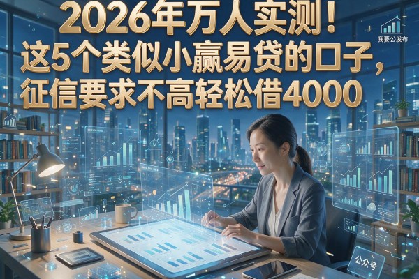 2026年万人实测!这5个类似小赢易贷的口子,征信要求不高轻松借4000