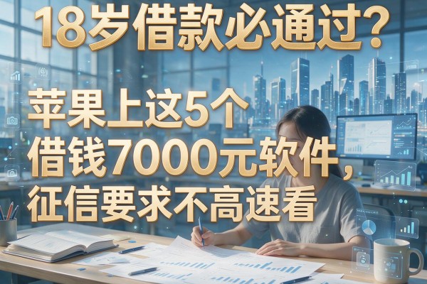 18岁借款必通过?苹果上这5个借钱7000元软件,征信要求不高速看