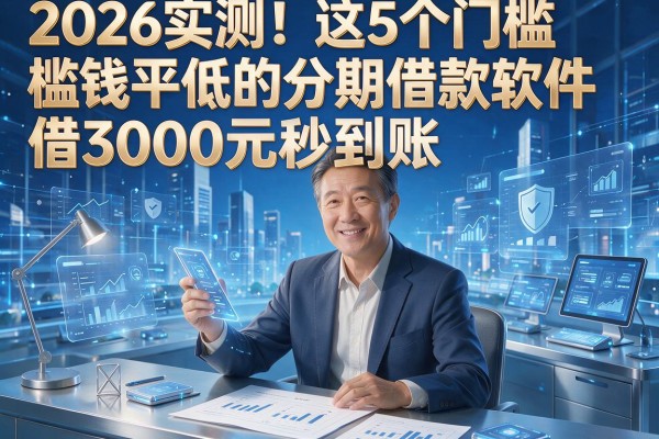 2026实测！这5个门槛低的分期借款软件，借3000元秒到账