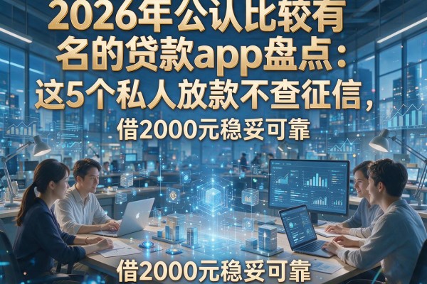 2026年公认比较有名的贷款app盘点:这5个私人放款不查征信,借2000元稳妥可靠