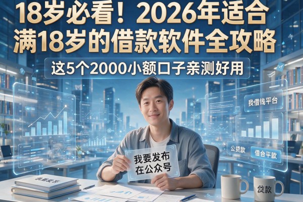18岁必看!2026年适合满18岁的借款软件全攻略,这5个2000小额口子亲测好用