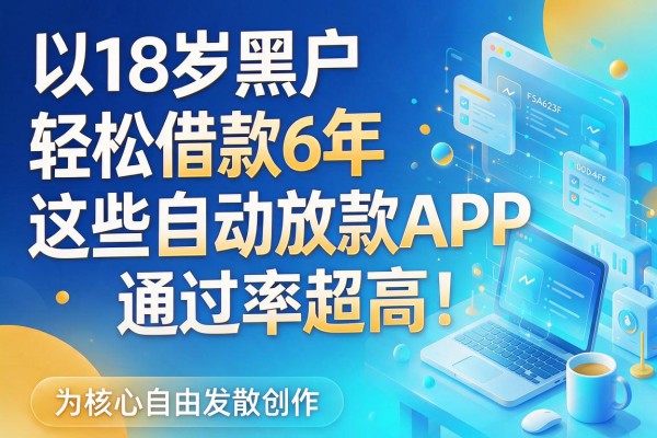 18岁黑户轻松借款6年这些自动放款APP通过率超高！