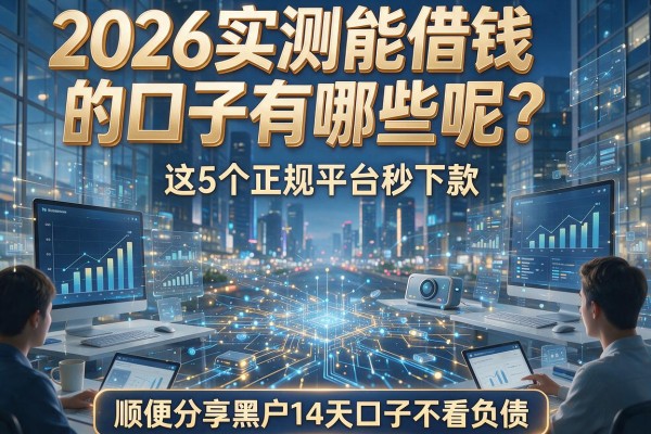 2026实测能借钱的口子有哪些呢?这5个正规平台秒下款,顺便分享黑户14天口子不看负债!