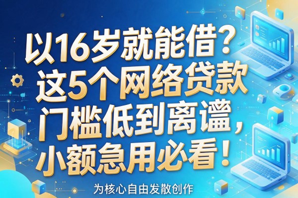 16岁就能借?这5个网络贷款门槛低到离谱,小额急用必看!