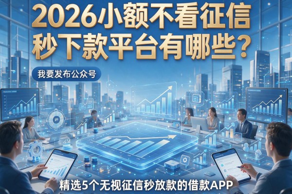 2026小额不看征信秒下款平台有哪些？精选5个无视征信秒放款的借款APP