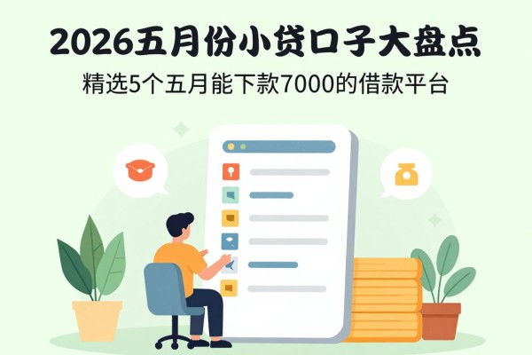 2026五月份小贷口子大盘点！精选5个五月能下款7000的借款平台