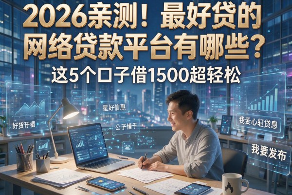 2026亲测!最好贷的网络贷款平台有哪些?这5个口子借1500超轻松
