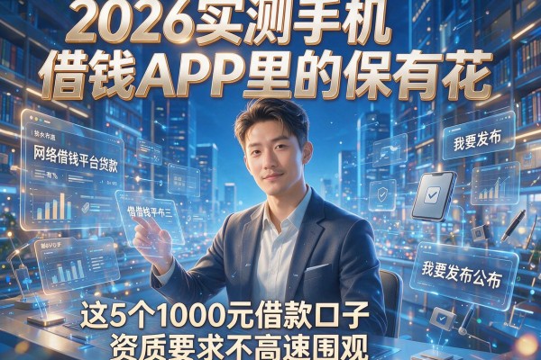 2026实测手机借钱APP里的保有花，这5个1000元借款口子资质要求不高速围观